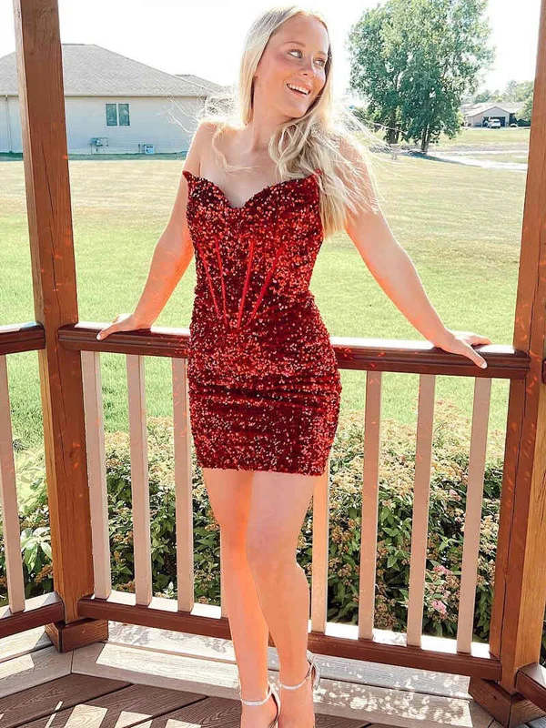 Sweetheart Neck Short Burgundy Black Dark Green Sequins Prom Dresses, Short Wine Red Black Green Formal Homecoming Dresses Sweetheart Neck Short Burgundy Black Dark Green Sequins Prom Dresses, Short Wine Red Black Green Formal Homecoming Dresses