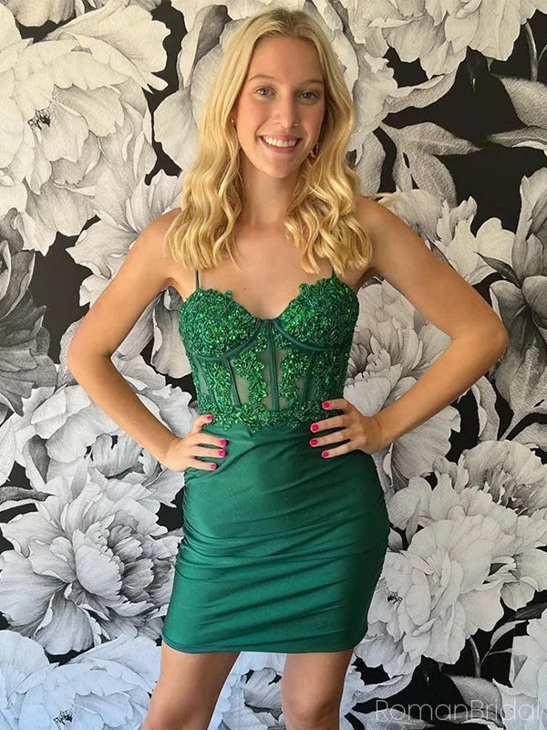 Sexy Spaghetti Strap Sleeveless Short Lace Mermaid Homecoming Dresses For Party Online, HD0821 Sexy Spaghetti Strap Sleeveless Short Lace Mermaid Homecoming Dresses For Party Online, HD0821