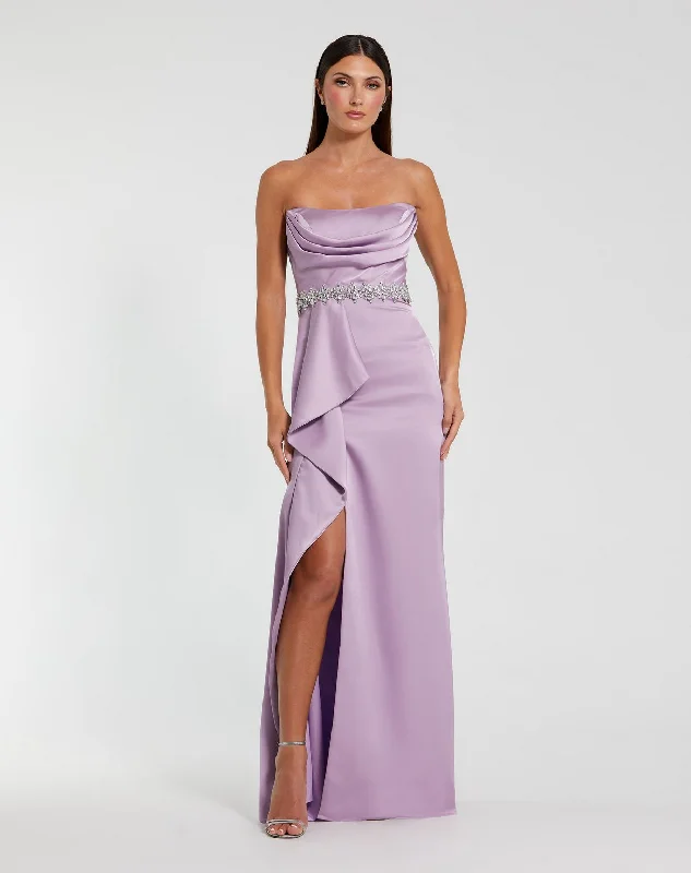 Mac Duggal 44133 Long Formal Slit Fitted Prom Dress