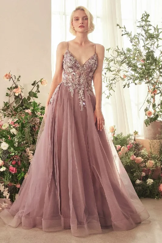 Andrea & Leo A1419 Long A Line Layered Formal Prom Dress