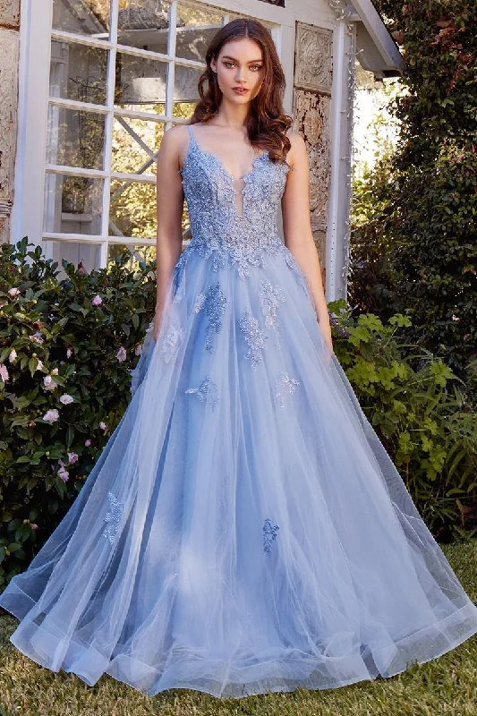 Andrea & Leo A1417 Long Formal A Line Lace Prom Dress