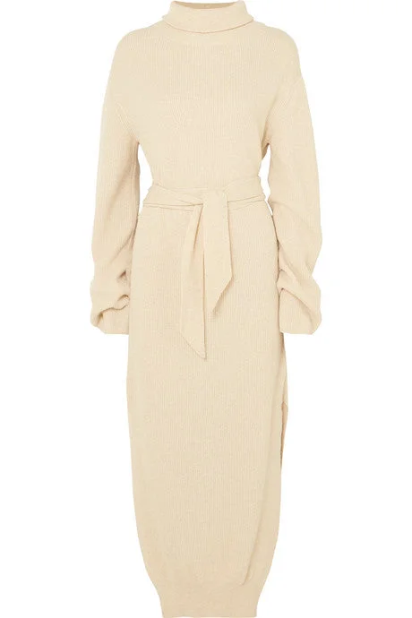 Canaan belted ribbed-knit dress