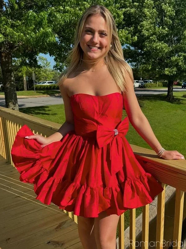 Sexy Sweetheart Sleeveless A-line Satin Short Homecoming Dresses For Party Online, HD0998 Sexy Sweetheart Sleeveless A-line Satin Short Homecoming Dresses For Party Online, HD0998