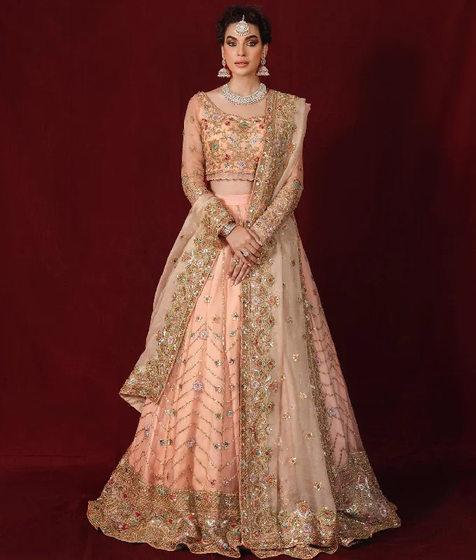 Baby Pink Lehenga with Choli and Dupatta Indian Dress