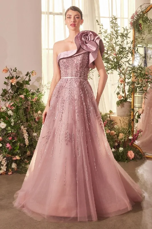 Andrea & Leo A1373 Long A Line Formal Beaded Layered Prom Dress