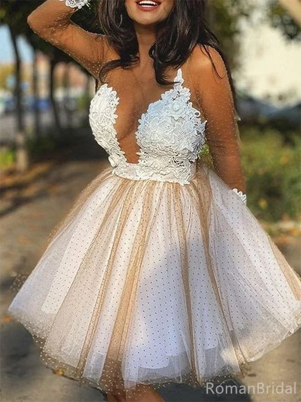 Sexy Spaghetti Strap V-neck Sleeveless A-line Lace Short Homecoming Dresses For Party Online, HD01014 Sexy Spaghetti Strap V-neck Sleeveless A-line Lace Short Homecoming Dresses For Party Online, HD01014