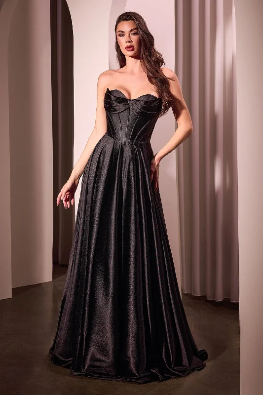 Cinderella Divine CD378 Prom Long Formal A Line Slit Dress