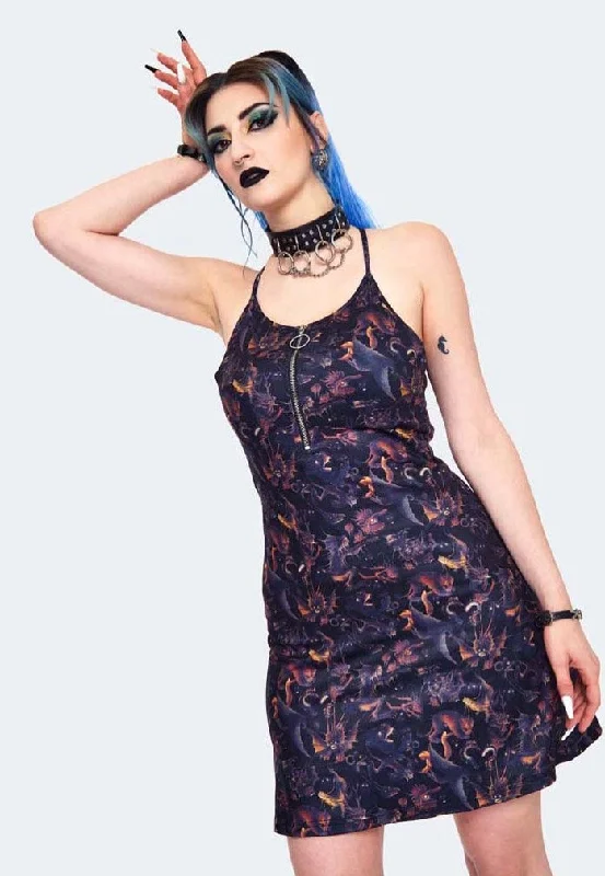 Jawbreaker - Paradise Lost Print Slip Black - Dress