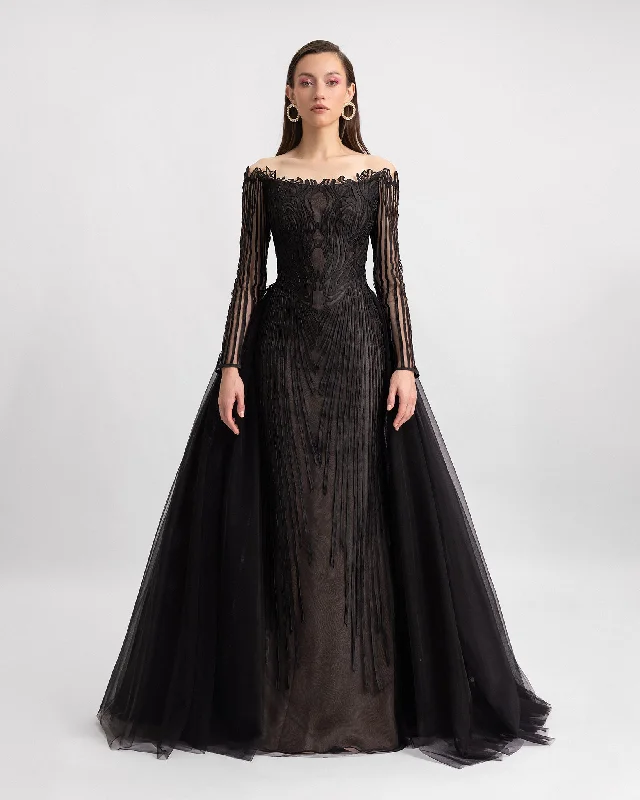 Off-Shoulders Long Sleeves Dress