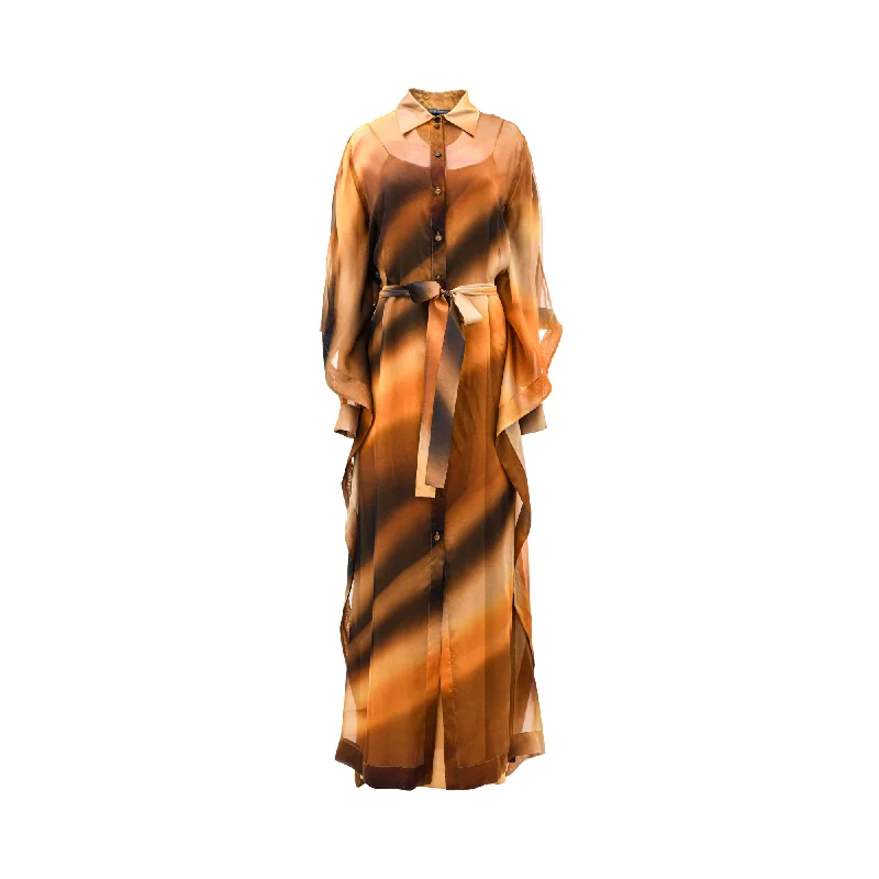 Alberta Ferretti Women's Fantasy Print Long Dress Tunics Vintage classic