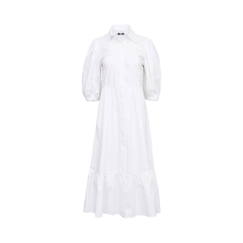 Sfizio Women's White Long Dress Tunics Recommended stylist
