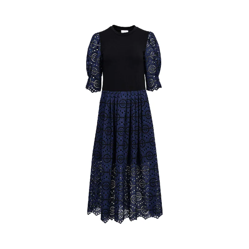 Sfizio Women's Black & Blue Long Dress Tunics Top rated