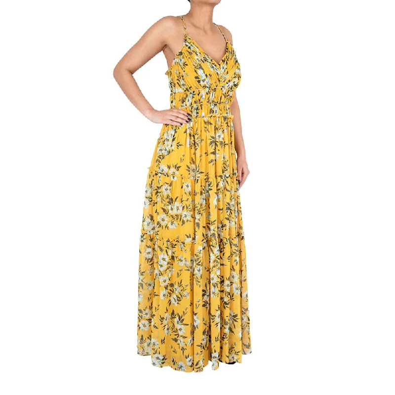 Ml By Monique Lhuillier Sleeveless Chiffon Long Dress Tunics Luxurious high-end