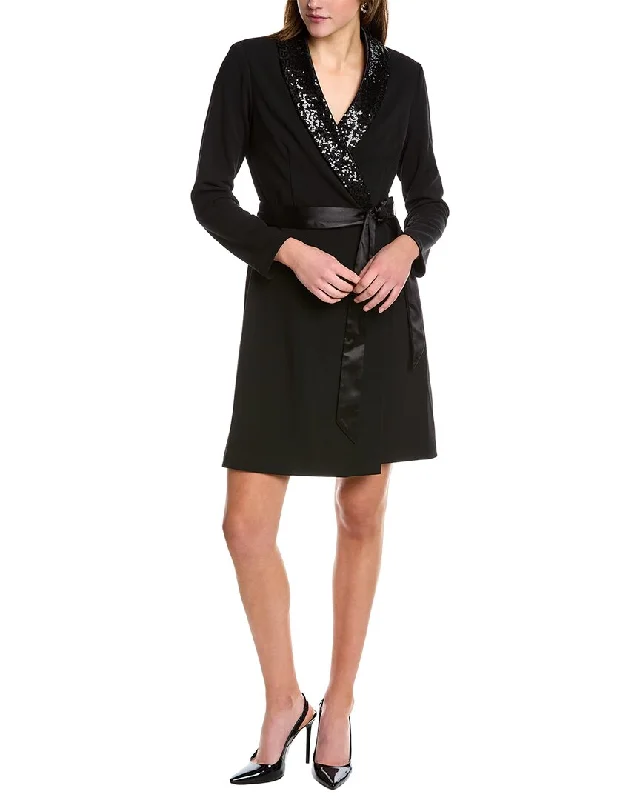 Adrianna Papell Faux Wrap Blazer Dress Women's Handmade Blazer