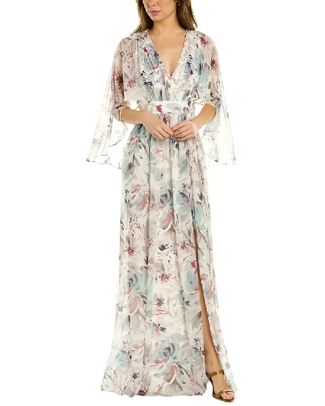 Aidan Mattox Pleated Cape Gown Tunics Versatile functional