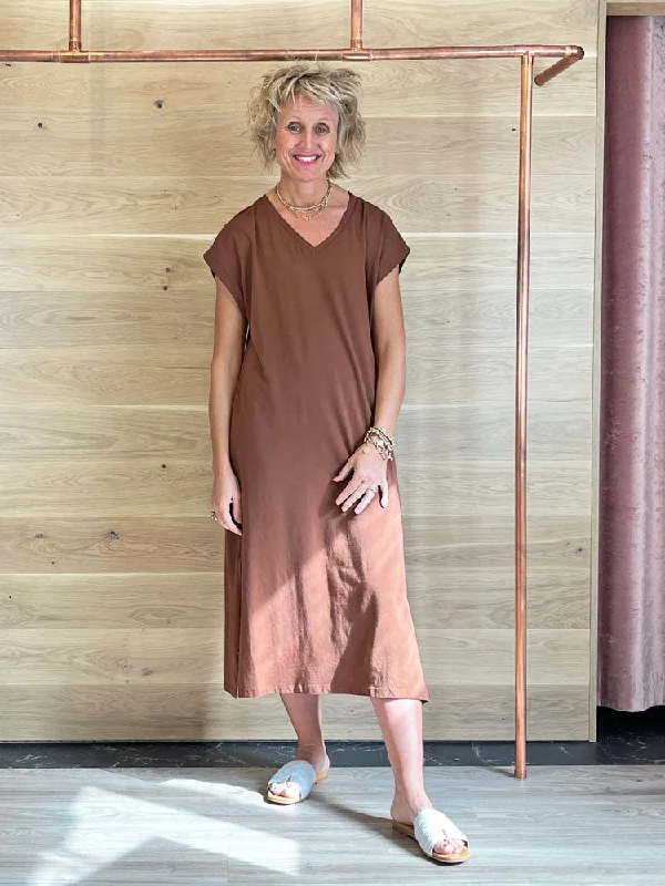 B Young ByPandinna V Long Dress Brown Tunics Review highly