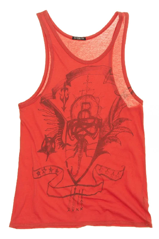 Balmain - Red Tank Top - FR 40 tie dye tank