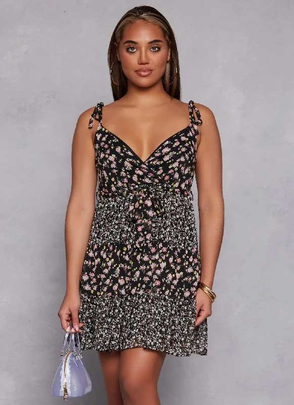 Floral Print Tiered Empire Waist Sundress Tunics Essential wardrobe