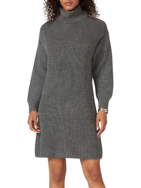 Blue Ice Womens Cowl Neck Mid Calf Sweaterdress Mesh Fabric Canvas Fabric Denim Fabric Blue Ice Womens Cowl Neck Mid Calf Sweaterdress Mesh Fabric Canvas Fabric Denim Fabric