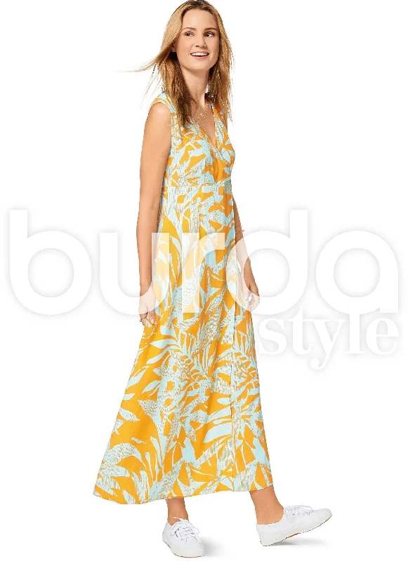 Burda Style Pattern BD6496 Misses' High Waist Dress Tunics Chic elegant