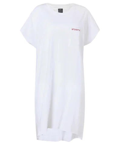 Cotton Oversized T-shirt Dress Print Jacquard Patchwork