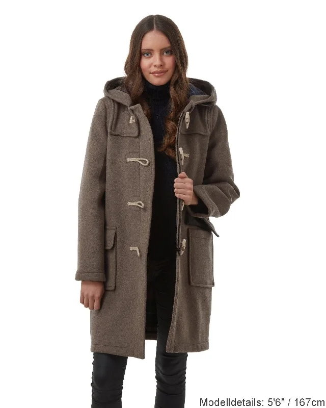 Originaler und authentischer Dufflecoat für Damen in klassischer Passform mit Holzknebeln – Pilz Cozy Knitted Poncho Originaler und authentischer Dufflecoat für Damen in klassischer Passform mit Holzknebeln – Pilz Cozy Knitted Poncho