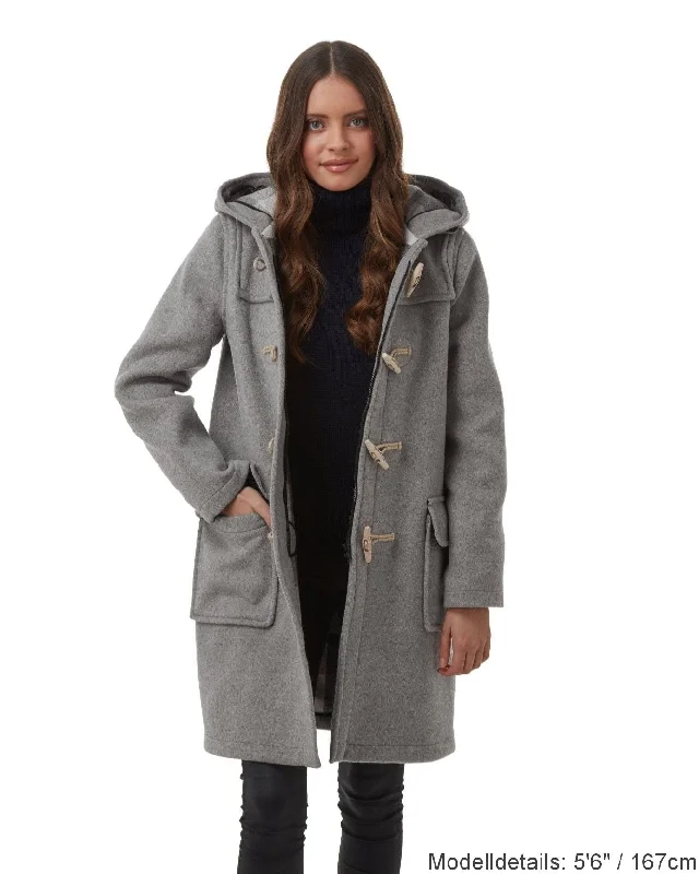 Originaler und authentischer Dufflecoat in klassischer Passform für Damen mit Holzknöpfen – Perlgrau Sleeveless Puffer Vest Originaler und authentischer Dufflecoat in klassischer Passform für Damen mit Holzknöpfen – Perlgrau Sleeveless Puffer Vest