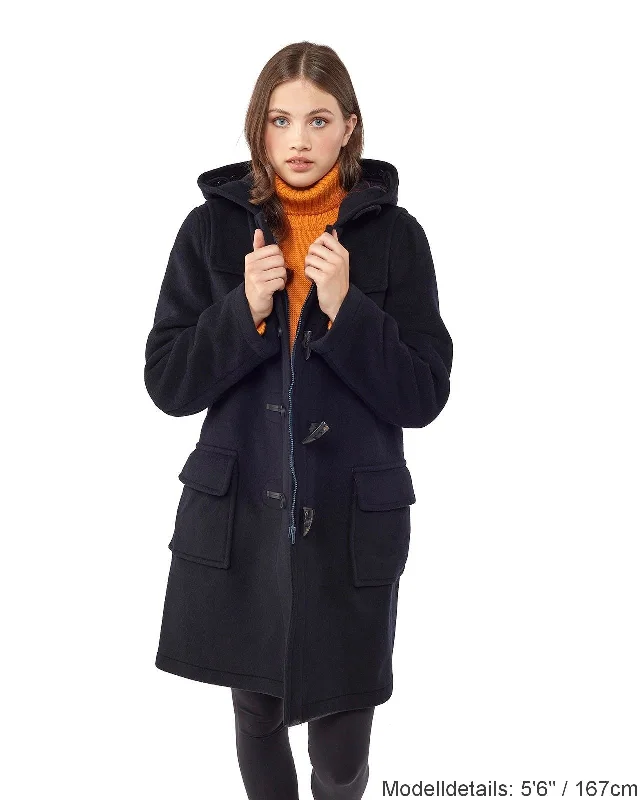 Damen-Dufflecoat in klassischer Passform mit Hornknebeln – Marineblau Insulated Snow Jacket Damen-Dufflecoat in klassischer Passform mit Hornknebeln – Marineblau Insulated Snow Jacket