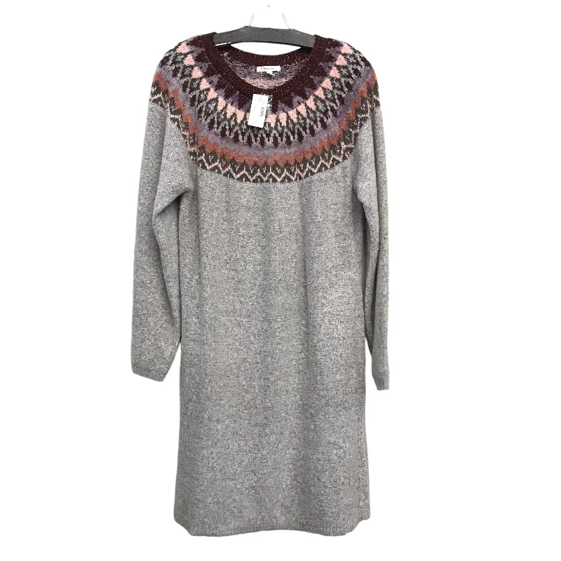 Dress Sweater By Maurices In Grey, Size:1X Lightweight Heavyweight Midweight