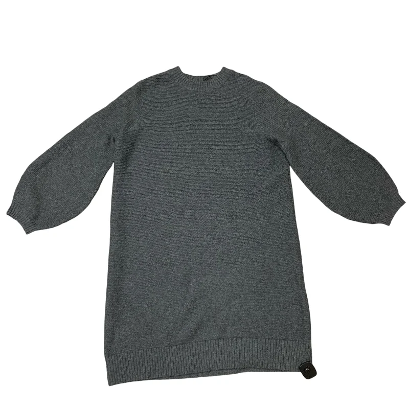 Dress Sweater By Prologue In Grey, Size: 1x Handmade Hand-knitted Hand-woven