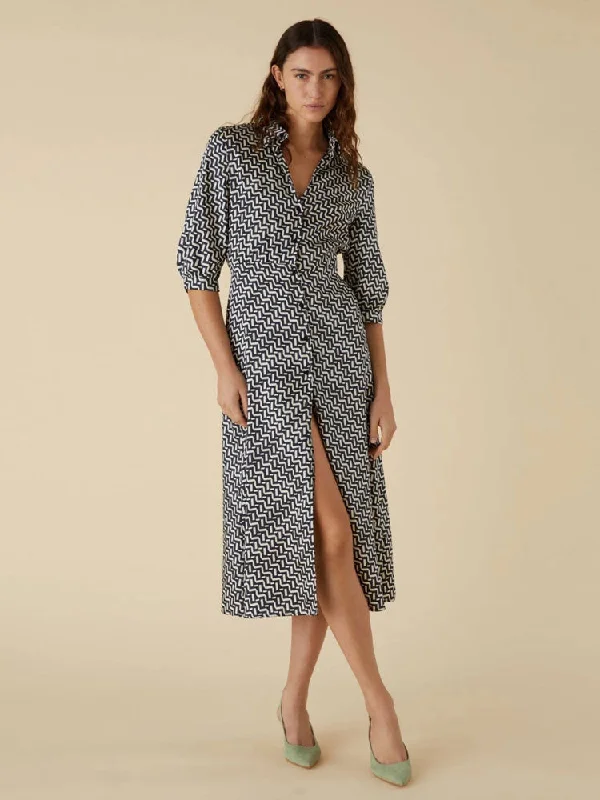 Emme Marella Aereo Dress Midnight Blue Tunics Winter warm
