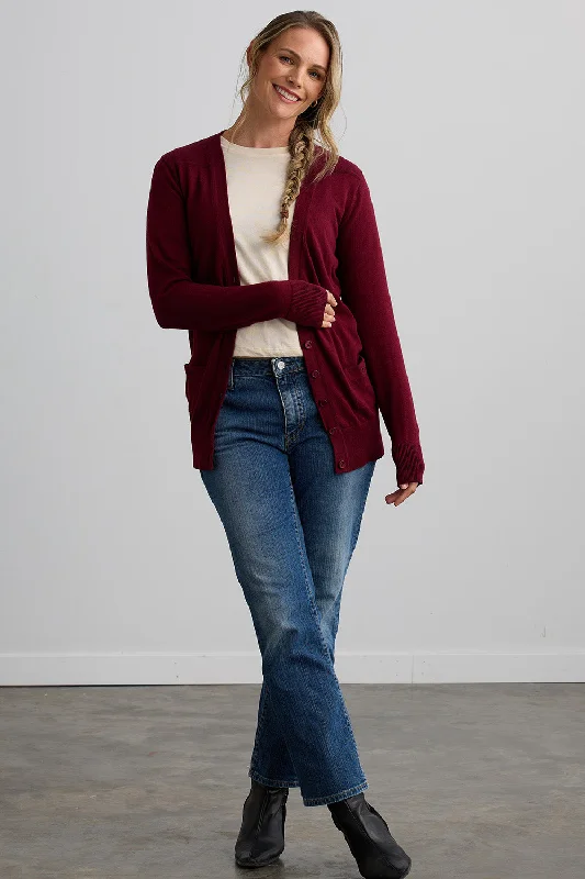 Women's Organic Boyfriend Cardigan Sweater Mesh Fabric Canvas Fabric Denim Fabric