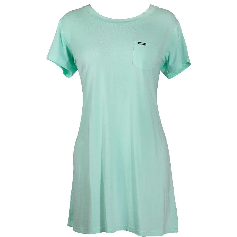 SayulitaT-Shirt Dress - Teal Fitted T-Shirt Seamless Stretchy