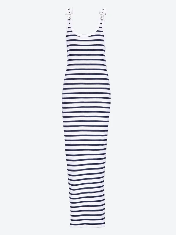 Ribbed mariniere long dress Tunics Designer luxury