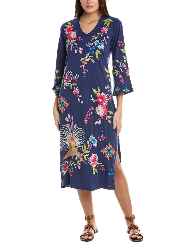 Johnny Was Julie Kimono Sleeve T-Shirt Dress Cozy Warm Stylish