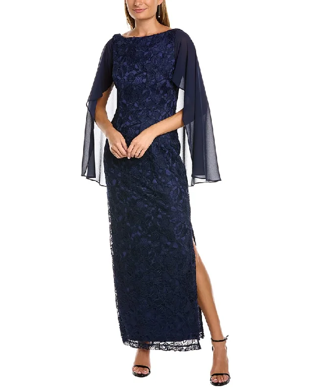 JS Collections Leah Capelet Column Gown Shift Classic Vintage