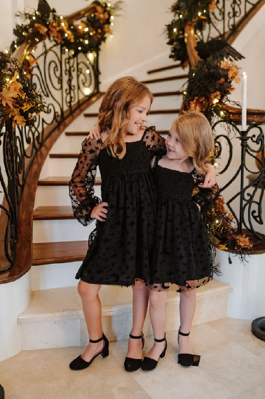 Kid's Midnight Moon Smocked Overlay Girl's Dress Macy Blackwell X Pink Lily FINAL SALE Tunics Bridal satin Kid's Midnight Moon Smocked Overlay Girl's Dress Macy Blackwell X Pink Lily FINAL SALE Tunics Bridal satin