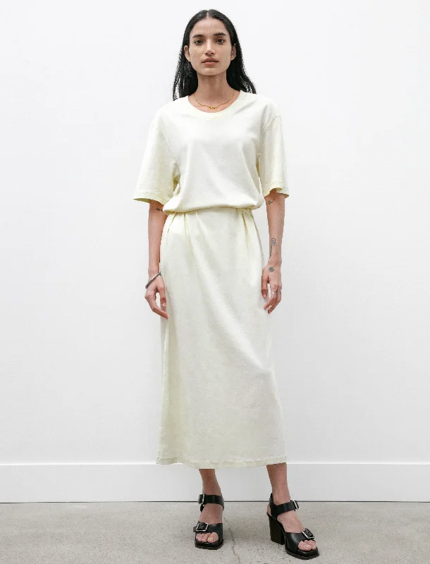 Belted Rib T-Shirt Dress Lemon Glaze Layered Multi-layer Single Layer
