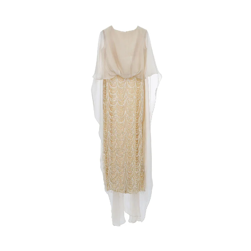 Velvety Couture Women's Floral White Long Dress Tunics Trendy modern