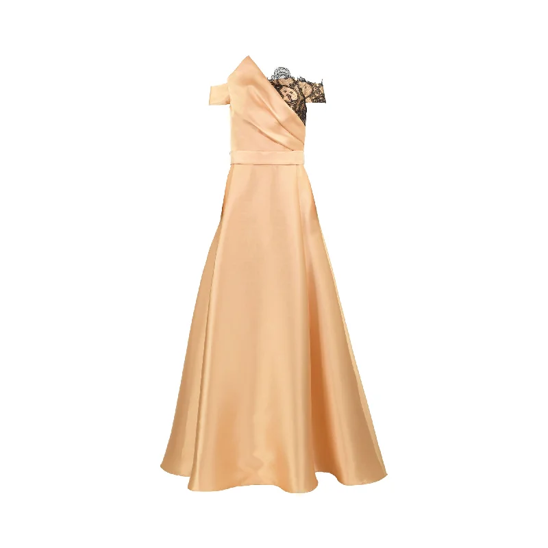 Mischalis Atelier Women's Beige Long Dress Tunics Floral girly
