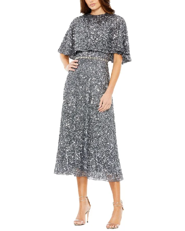 Mac Duggal Cape High Neck Midi Dress Tunics Versatile all-occasion