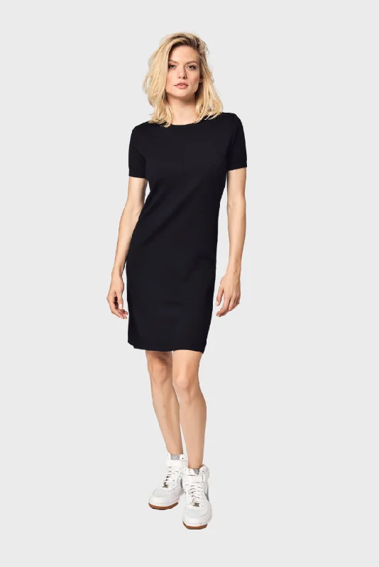 Merino Wool T-Shirt Dress Mesh Canvas Denim
