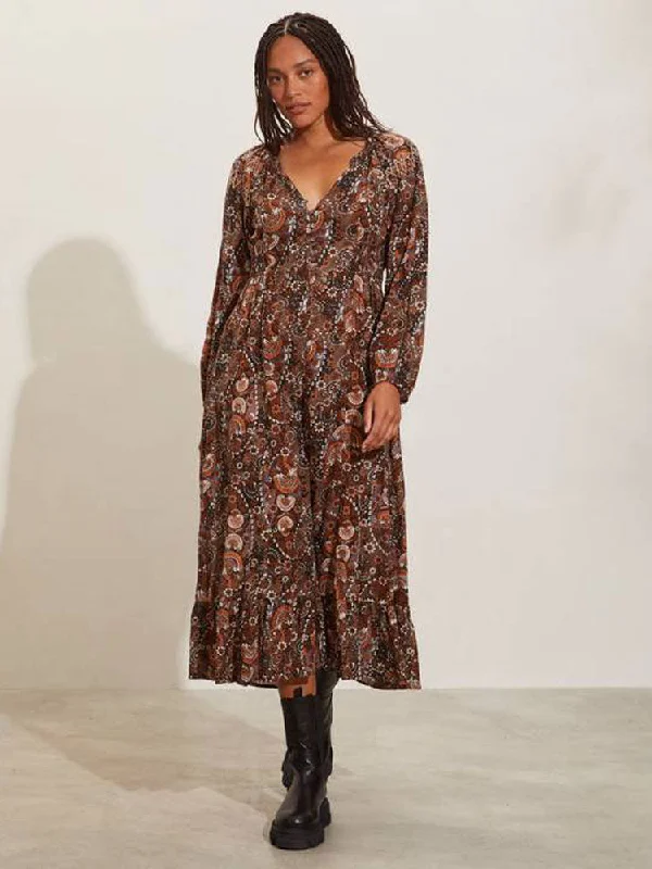 Odd Molly Adele Long Dress Deep Asphalt Tunics Trendy modern