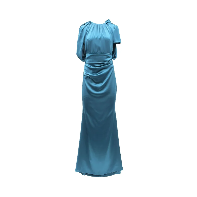 Talbot Runhof Women's Galapagos Long Dress sweetheart Neckline Romantic
