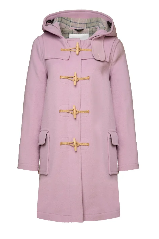 Originaler und authentischer Dufflecoat in klassischer Passform für Damen mit Holzknöpfen - Lila Sporty Zip-Up Jacket Originaler und authentischer Dufflecoat in klassischer Passform für Damen mit Holzknöpfen - Lila Sporty Zip-Up Jacket