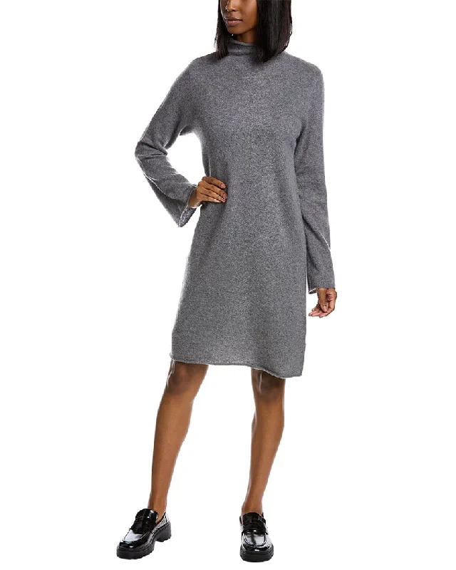 philosophy Funnel Neck Cashmere Sweaterdress Open Front Closed Front Wrap Front