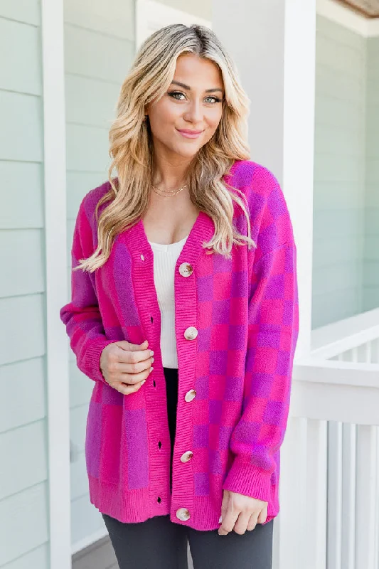Remember That Day Pink And Purple Checkered Cardigan FINAL SALE Cotton Fabric Linen Fabric Terry Fabric Remember That Day Pink And Purple Checkered Cardigan FINAL SALE Cotton Fabric Linen Fabric Terry Fabric