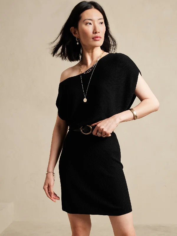 Rib Sweater Dress Terry Blend Velvet Blend Canvas Blend