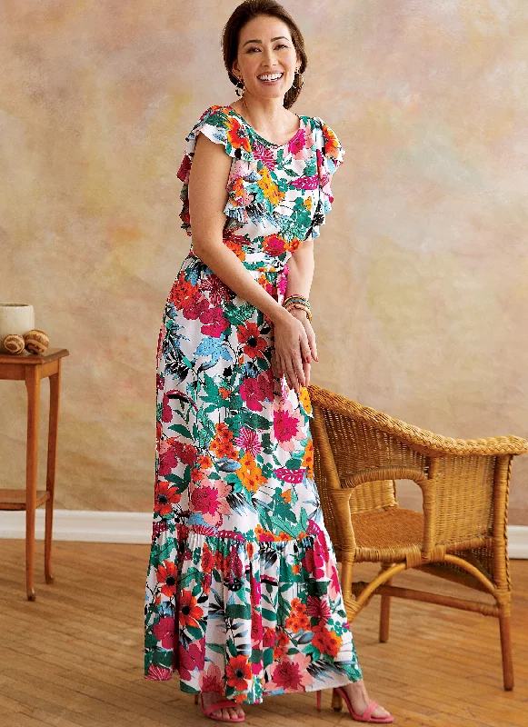 Butterick 6677 Misses' Long Dress Pattern | Easy Tunics Modern contemporary