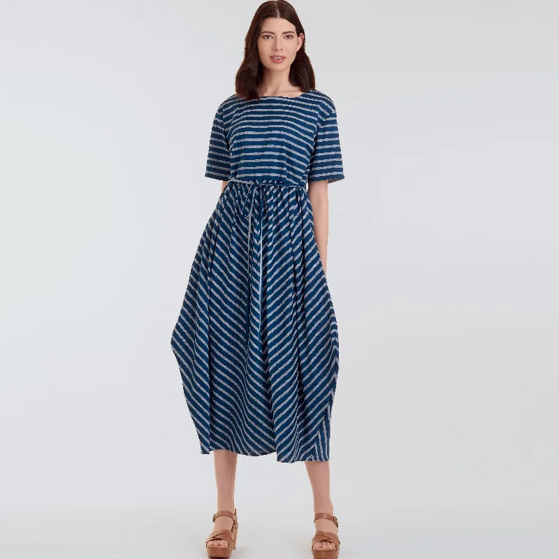 Simplicity Sewing Pattern 9140 Relaxed Pullover Dress One Shoulder Top